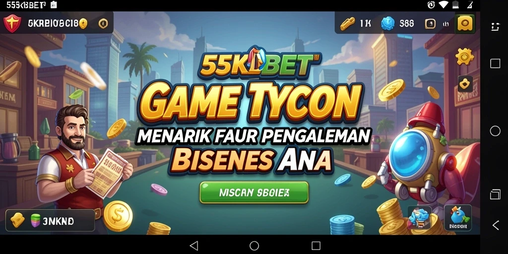 Gameplay 55KBET yang seru dan penuh strategi dalam dunia Tycoon.