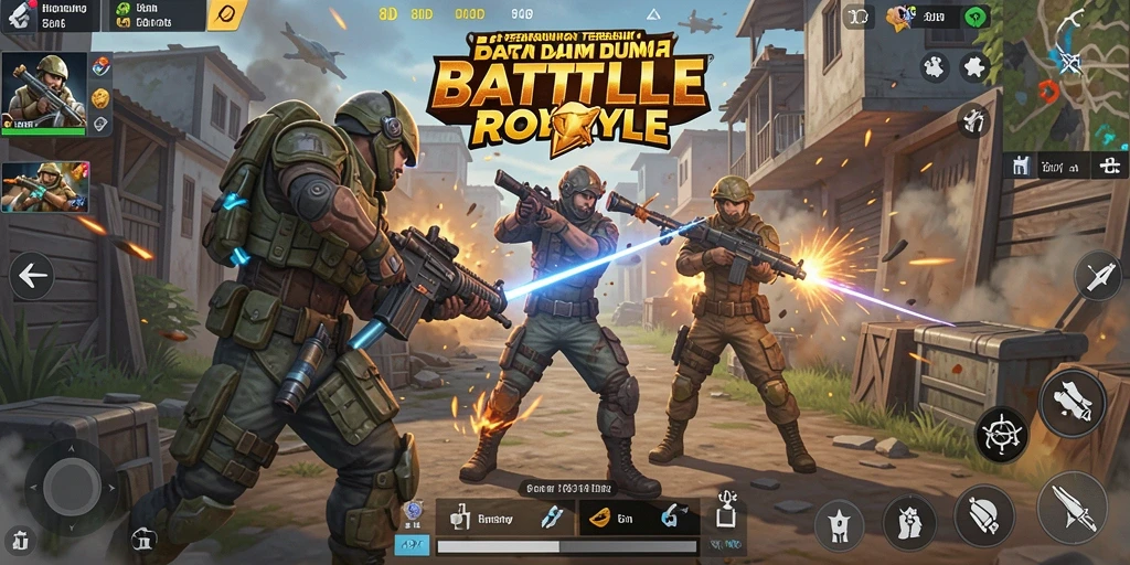 Gameplay seru dan kompetitif dalam 8ID Battle Royale.
