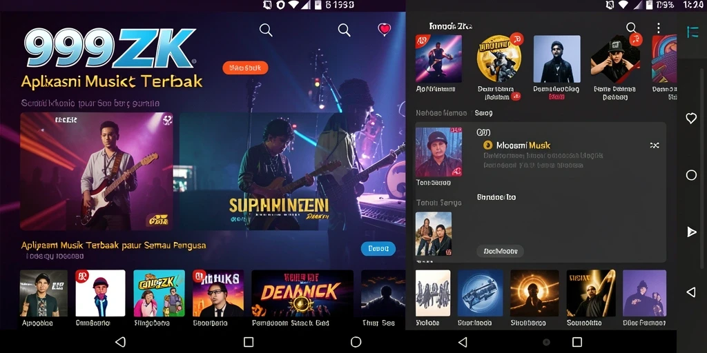 Screenshot menunjukkan pengguna sedang menikmati fitur karaoke dari 999ZK.