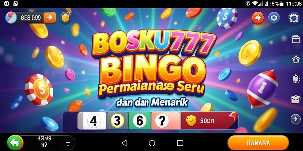 Screenshot gameplay seru dari BOSKU777 yang menunjukkan keseruan Bingo.