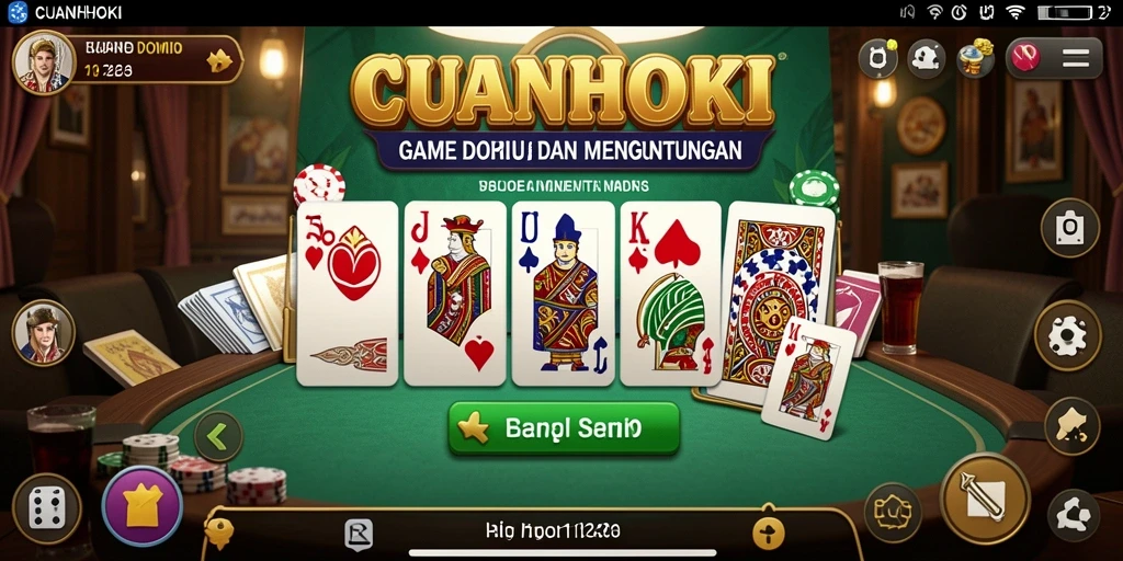 Tampilan gameplay memukau dalam permainan Domino CUANHOKI.