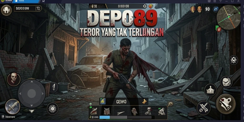 Screenshot gameplay DEPO89 menampilkan momen mencekam yang intens.