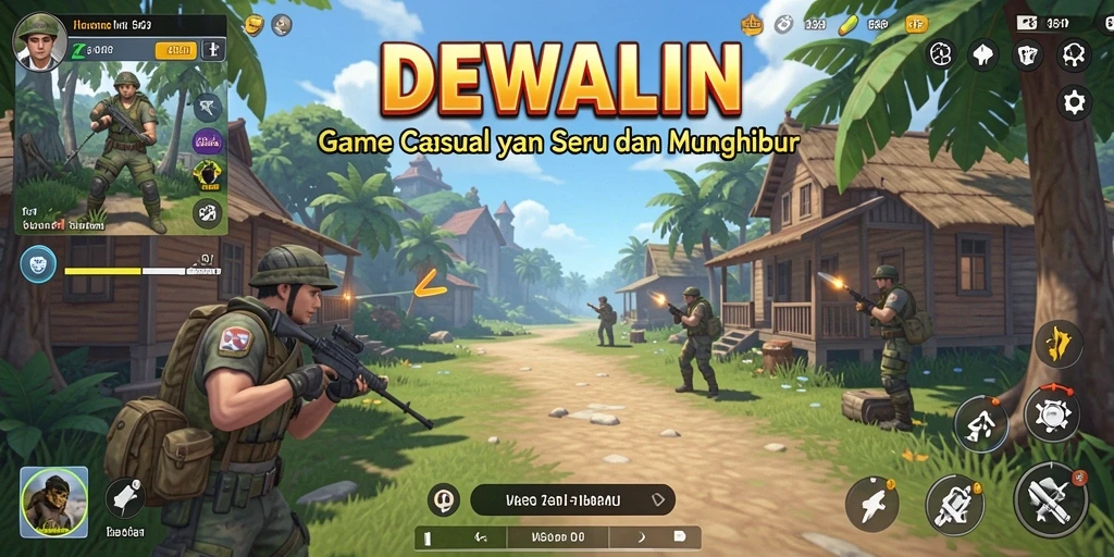 Tangkapan layar yang menunjukkan gameplay DEWALIN yang seru