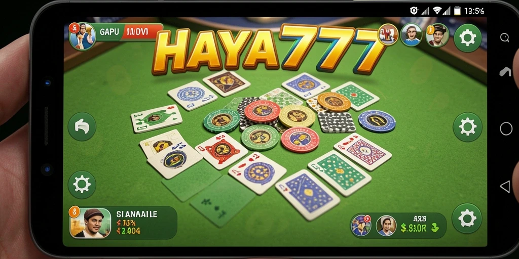Tampilan gameplay seru HAYA777 saat bermain Gaple.