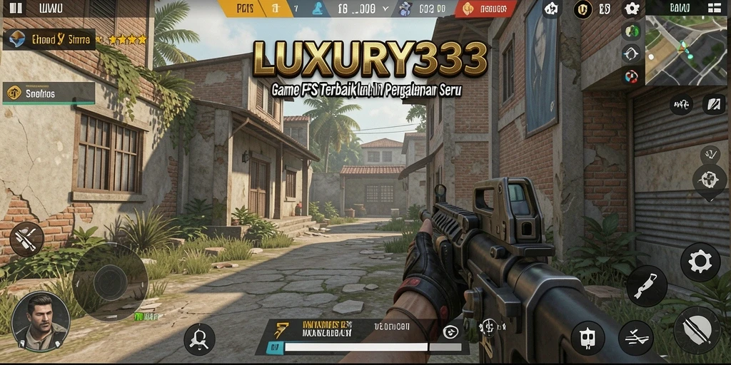 Screenshot gameplay LUXURY333 menunjukkan aksi tembak-menembak yang mendebarkan.