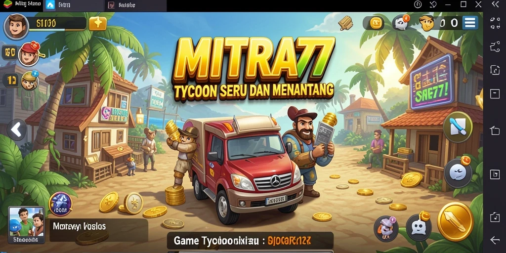 Tampilan gameplay MITRA77 yang menarik saat membangun usaha.