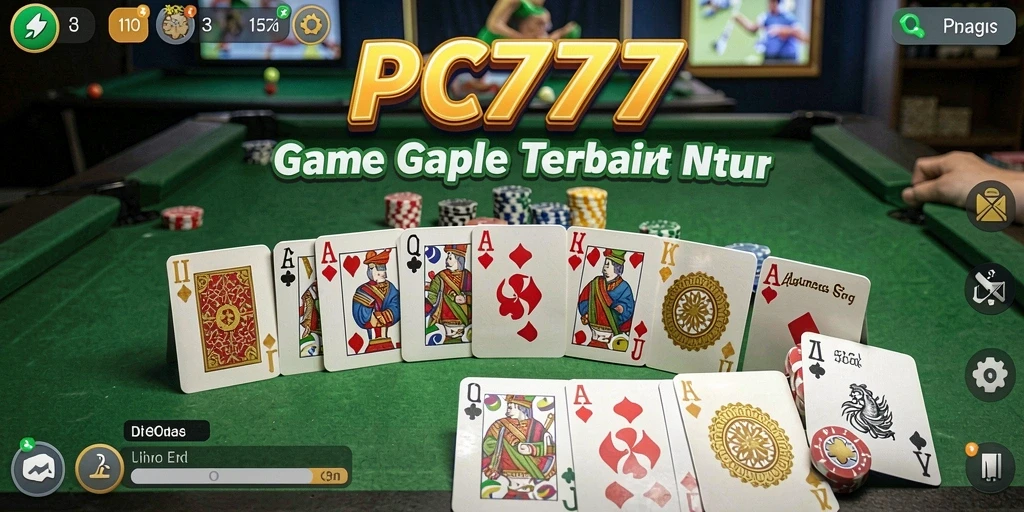 Screenshot gameplay PC777 yang seru dalam permainan Gaple.