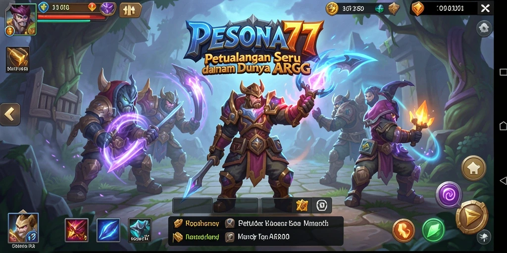 Screenshot utama PESONA77 menunjukkan aksi pertarungan seru dalam petualangan ARPG.