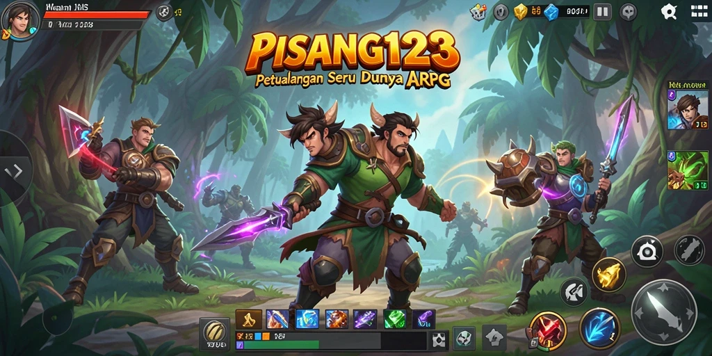 Screenshot menampilkan aksi seru dalam permainan ARPG PISANG123.