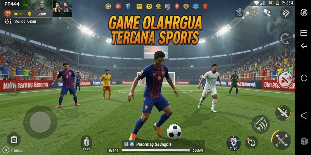 Tampilan gameplay PP444 yang menampilkan aksi olahraga seru.