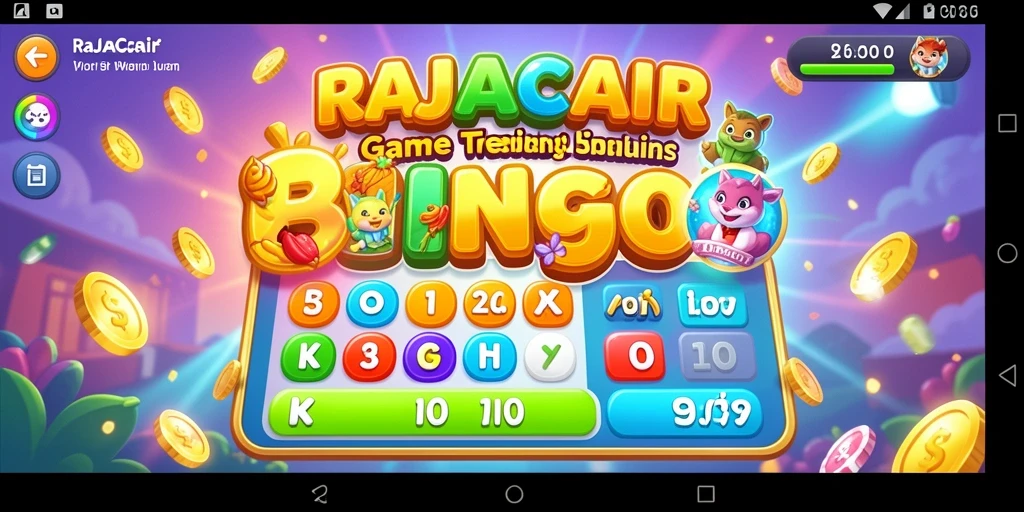 Screenshot gameplay RAJACAIR menunjukkan pengalaman bingo yang seru dan interaktif.