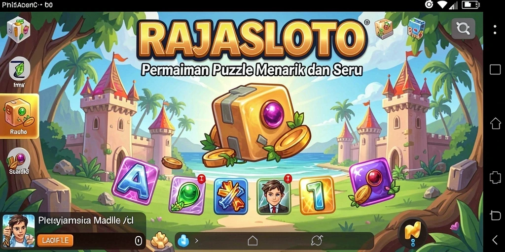 Tampilan gameplay seru dan menarik dari RAJASLOTO saat menyelesaikan teka-teki.