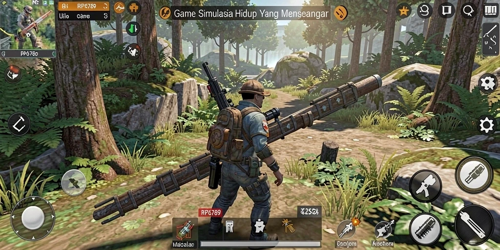 Tampilan gameplay RP6789 dengan berbagai aktivitas interaktif.